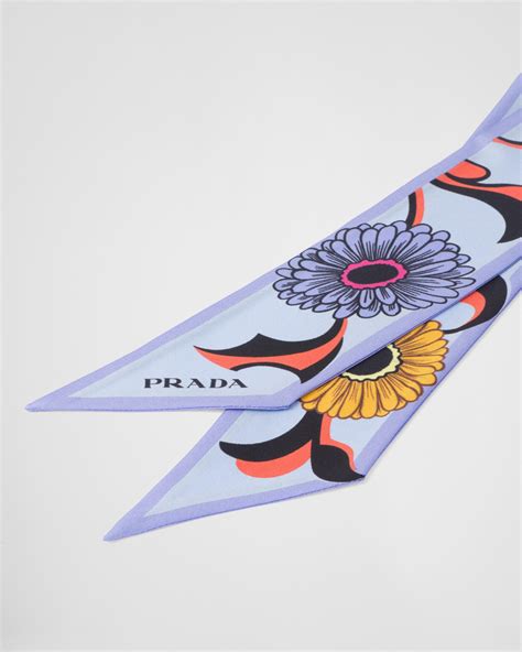 prada scarf silk|prada twill scarf.